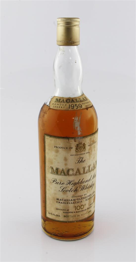 One bottle of The Macallan 1959 Pure Highland Scotch Whisky,